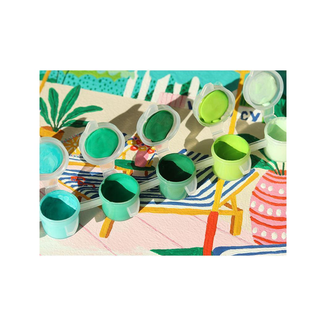 Paint By Number Set - Small Brush - The Motel Pool By Jessica Smith