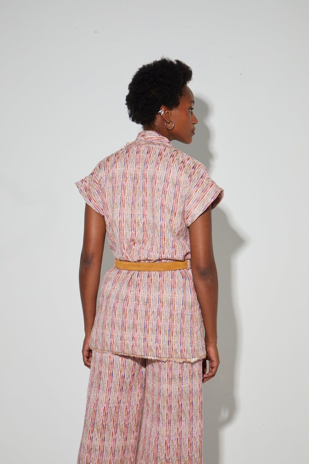 Veste Anouk Tissage Italien Echo Rose
