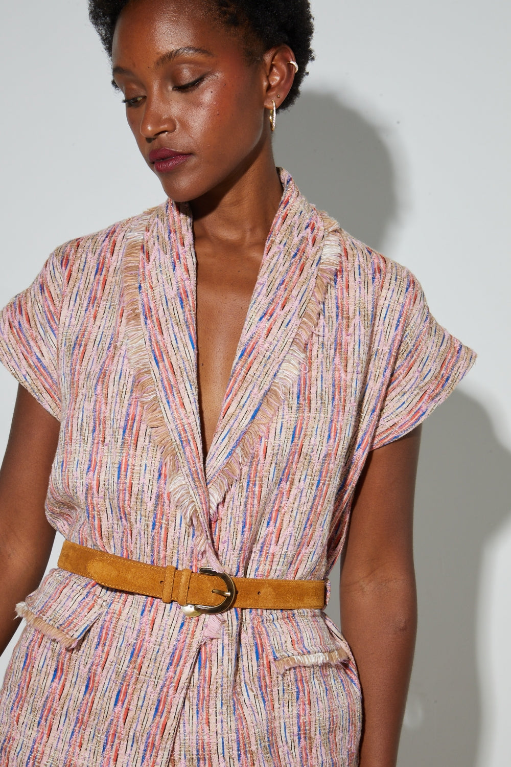 Veste Anouk Tissage Italien Echo Rose