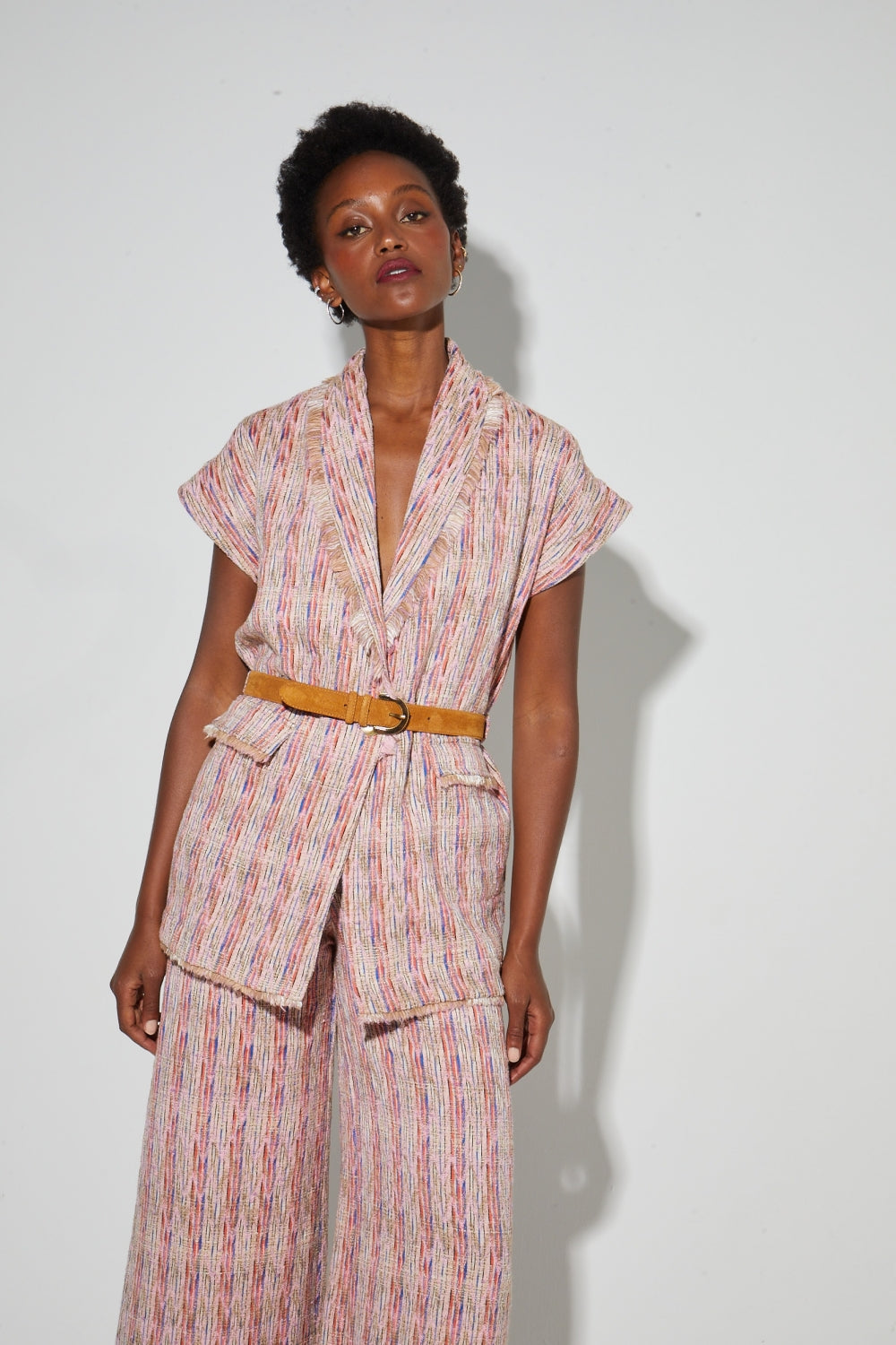 Veste Anouk Tissage Italien Echo Rose