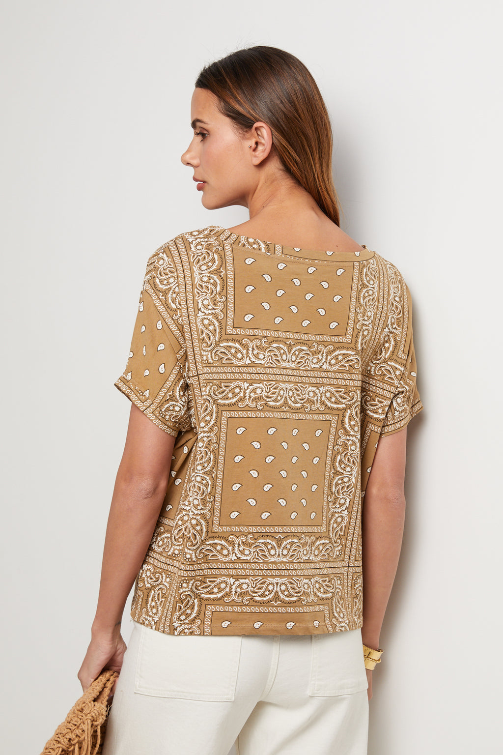 Bandana T-Shirt - Camel - Women