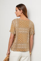 Bandana T-Shirt - Camel - Women