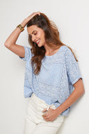 Camiseta Bandana - Cielo - Mujer