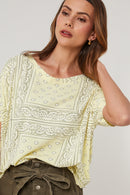 Camiseta Bandana - Amarillo - Mujer