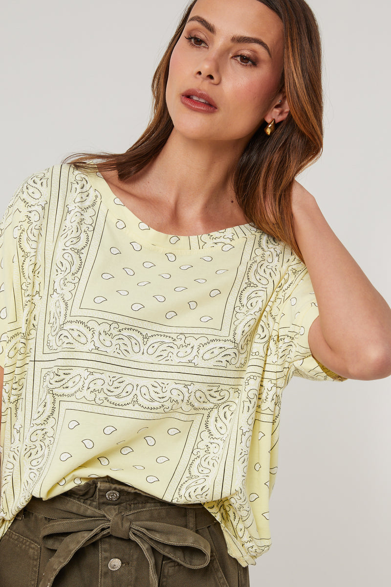 Camiseta Bandana - Amarillo - Mujer