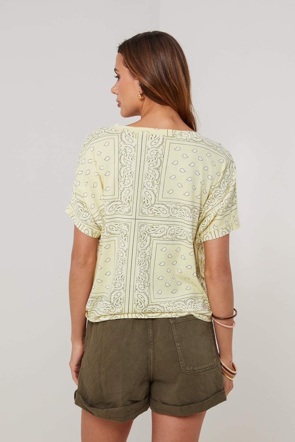 T-Shirt Bandana - Jaune - Femme