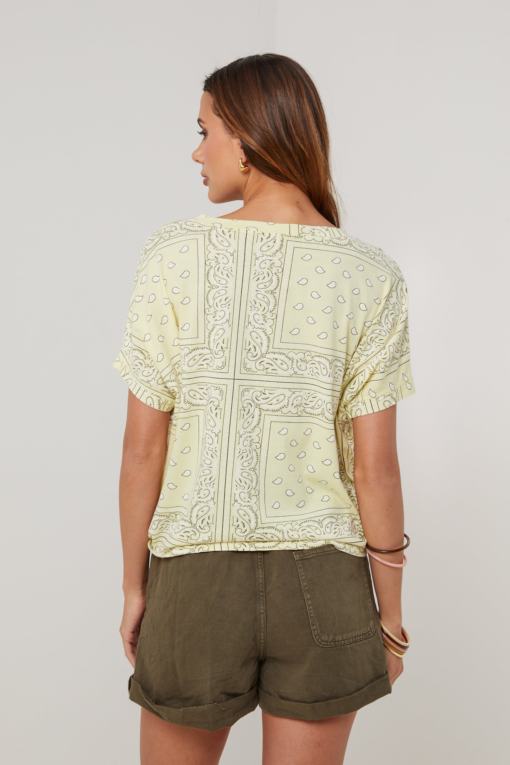 T-Shirt Bandana - Jaune - Femme