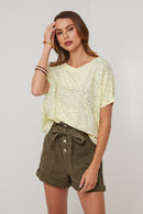 Camiseta Bandana - Amarillo - Mujer