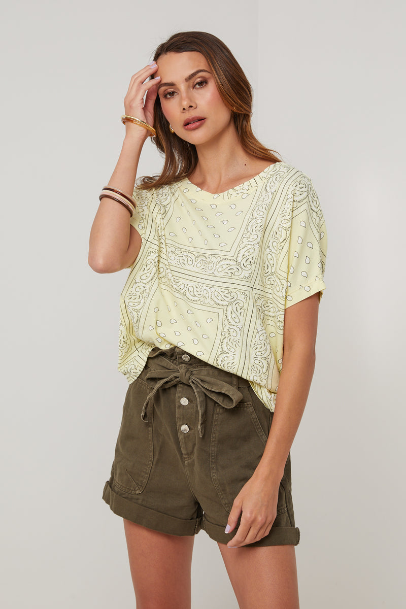 Camiseta Bandana - Amarillo - Mujer