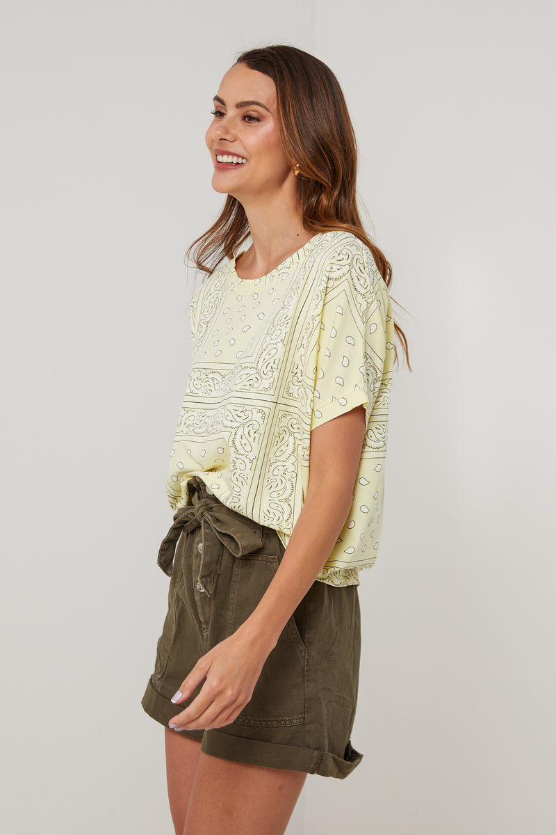 Camiseta Bandana - Amarillo - Mujer