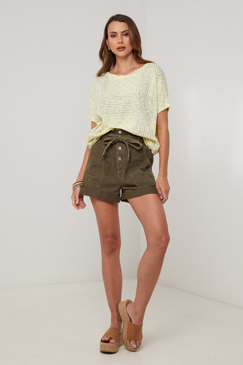 Bandana T-Shirt - Yellow - Women