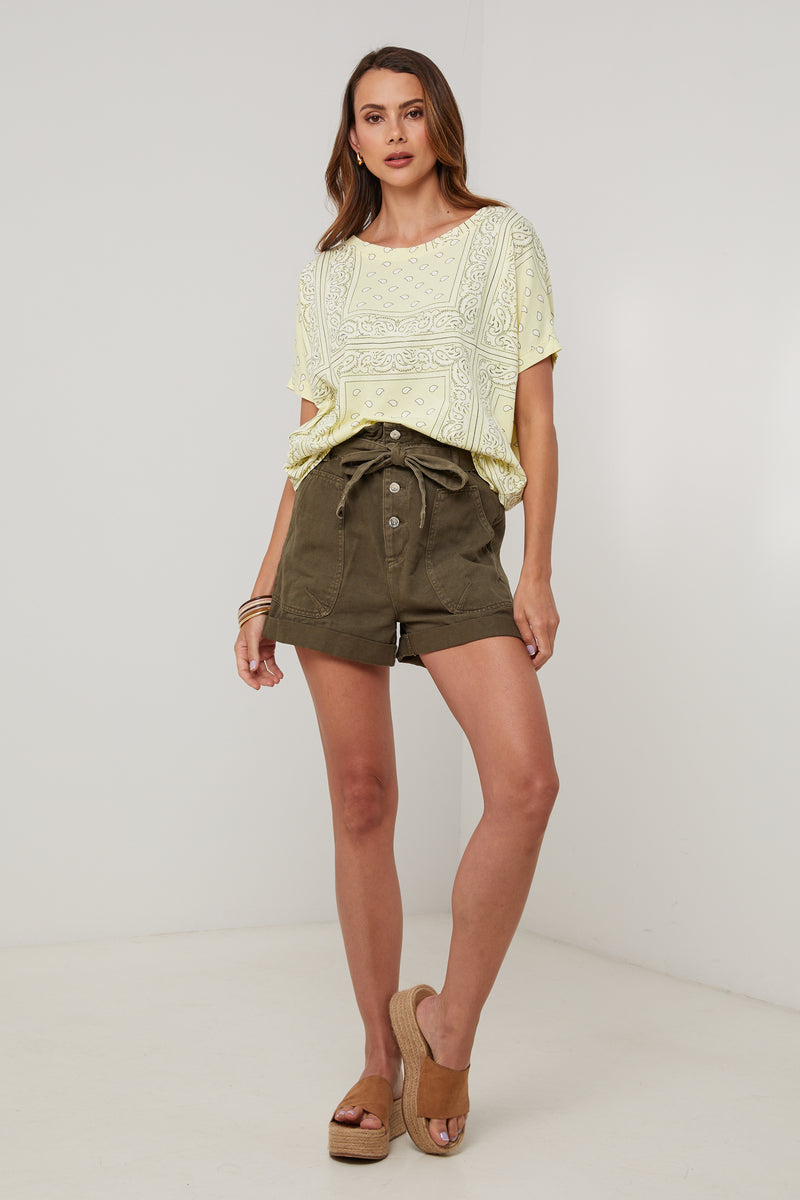 Camiseta Bandana - Amarillo - Mujer