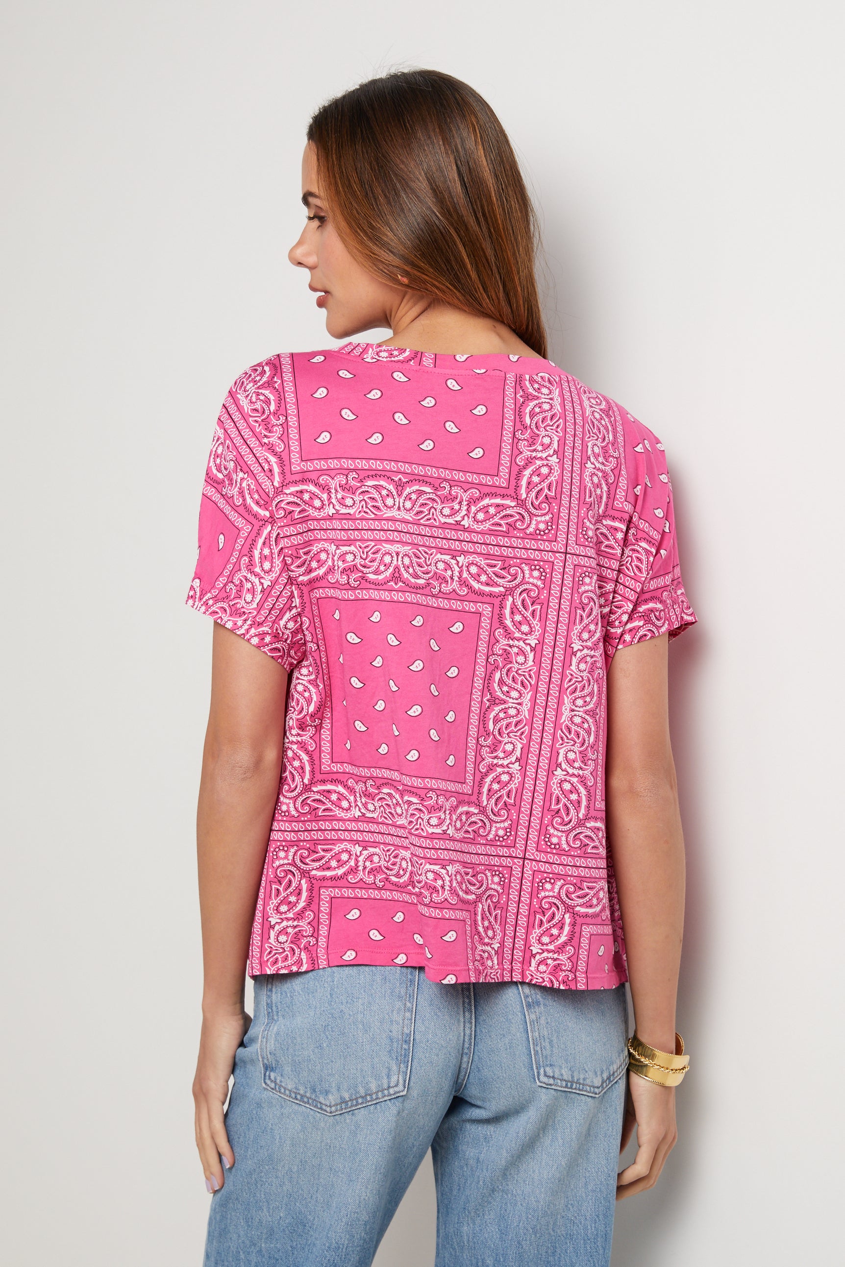 T-Shirt Bandana - Rose - Femme