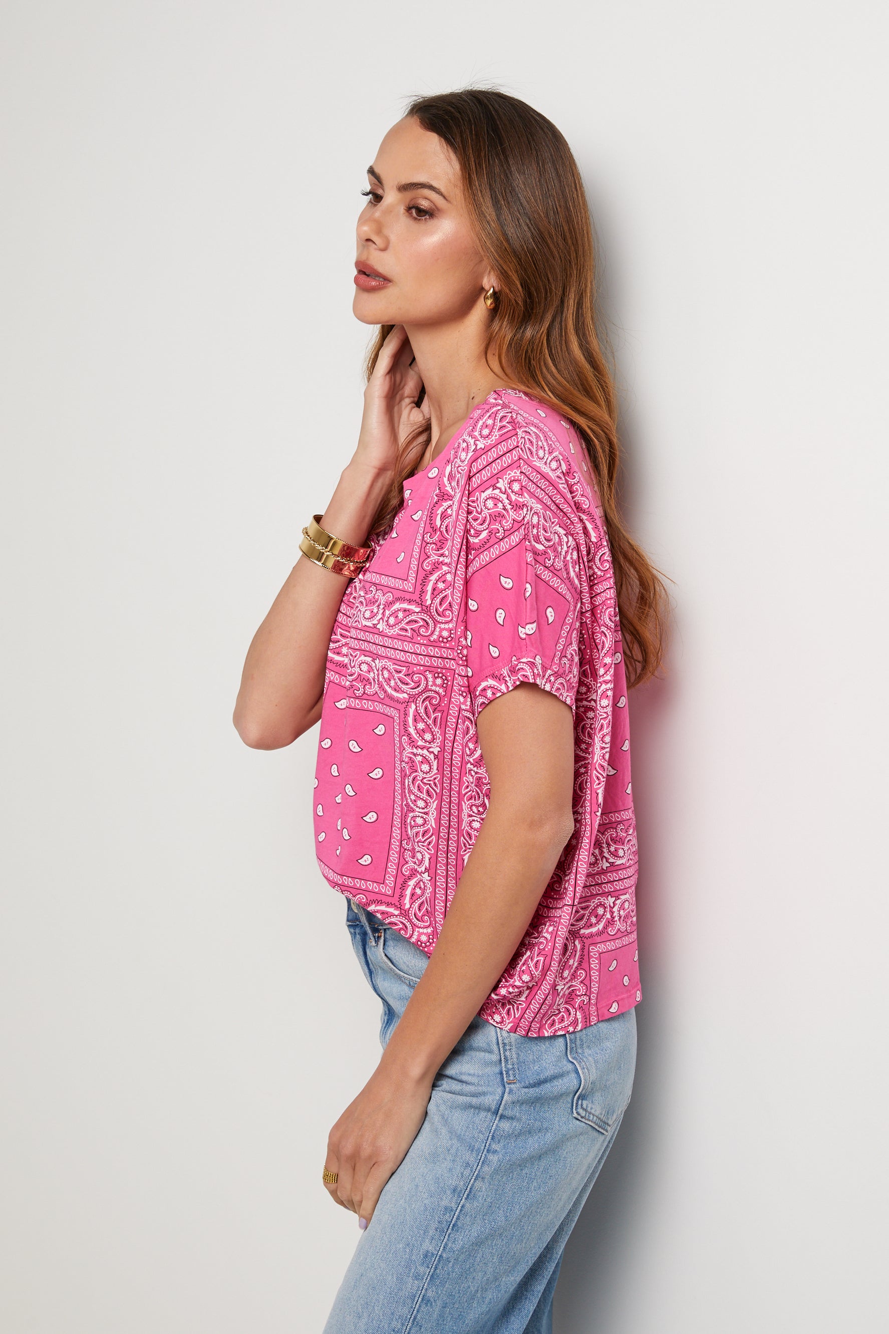 T-Shirt Bandana - Rose - Femme