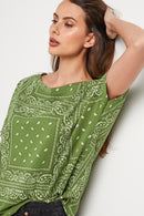 Camiseta Bandana - Verde - Mujer