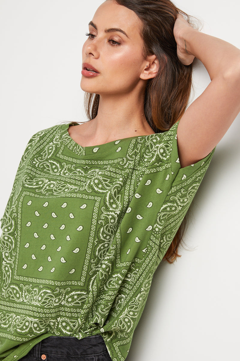Camiseta Bandana - Verde - Mujer