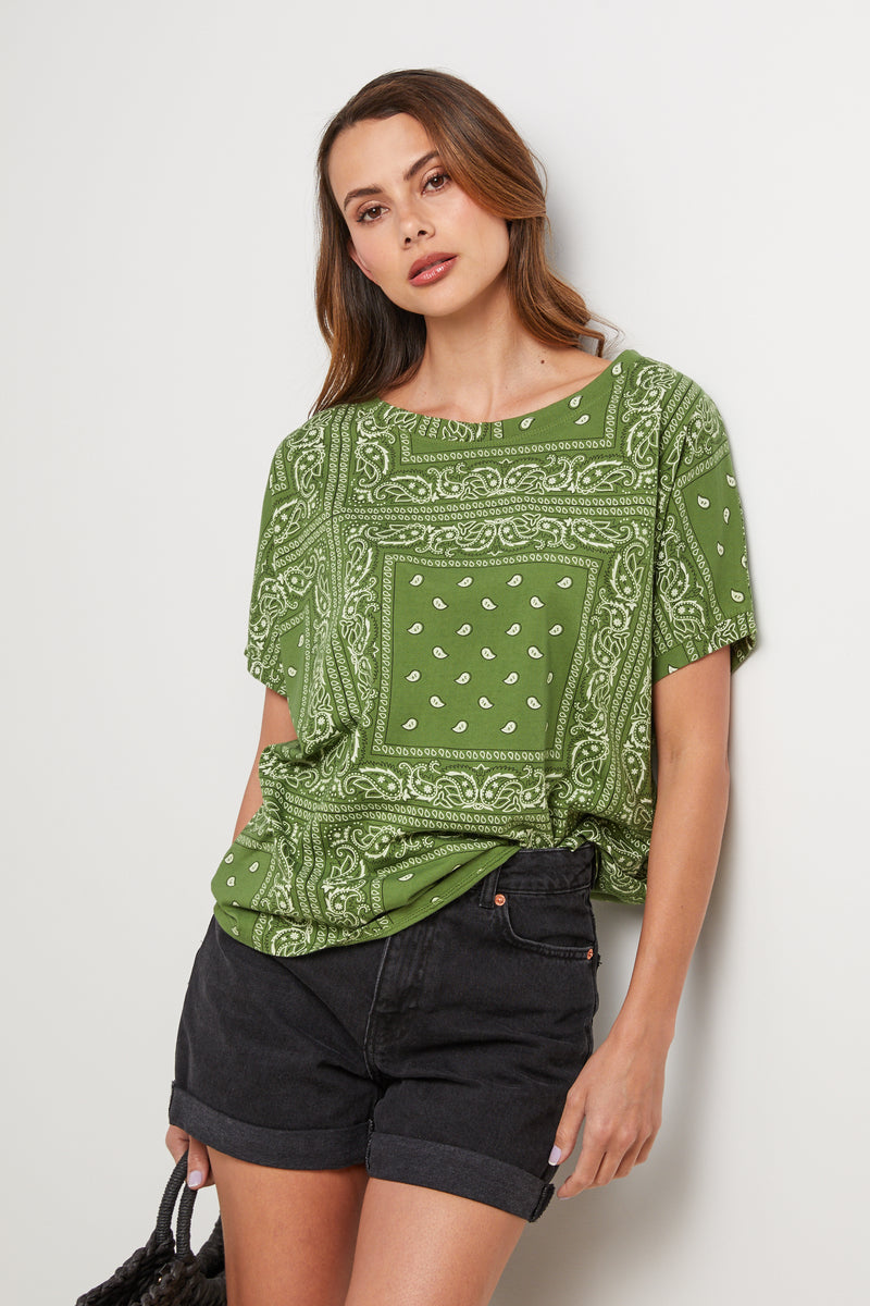 Camiseta Bandana - Verde - Mujer