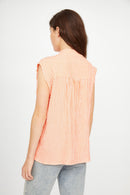 Top Ancora Melina - geometric MANDARINE