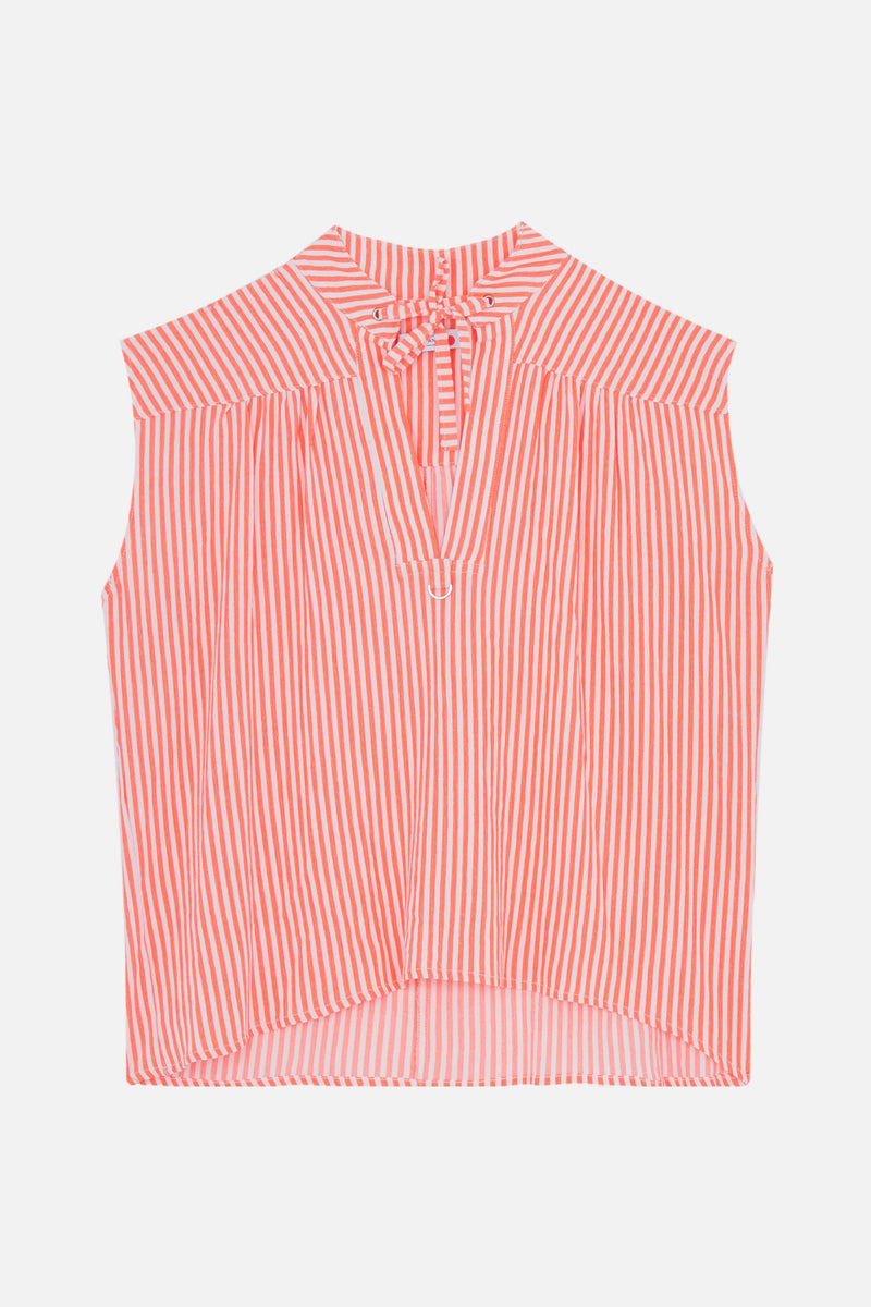 Top Ancora Melina - geometric MANDARINE