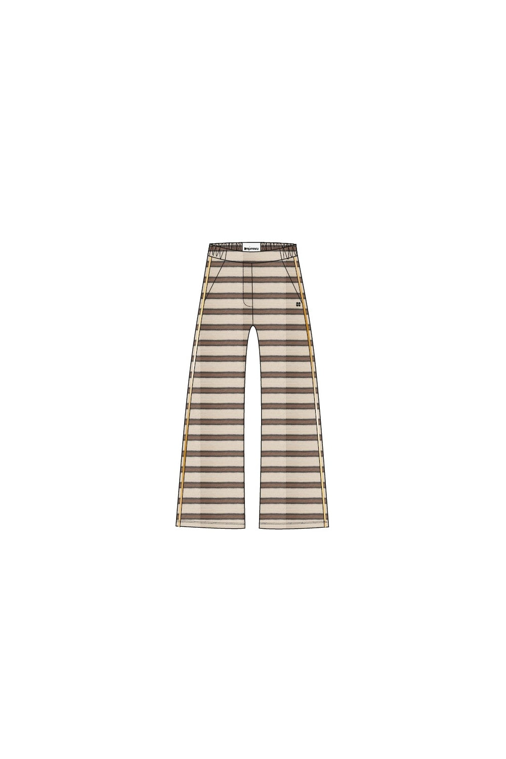 Pantalon Charlie Fluffy Rayure Chocolat