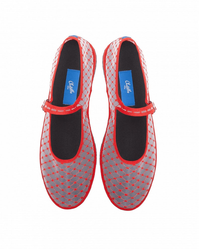Furlanes Mary Janes - Red Mesh - Femme