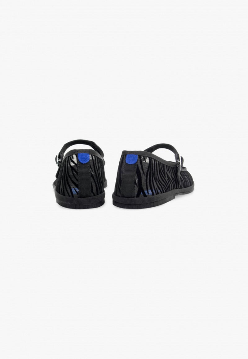 Furlanes Mary Janes - Zebra Black Mesh - Femme