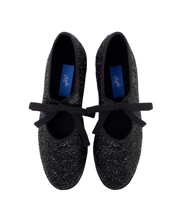 Furlanes Mary Janes - Glitter Black - Femme