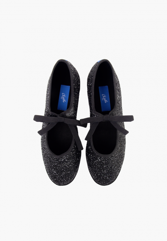 Furlanes Mary Janes - Glitter Black - Femme