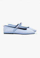 Furlanes Mary Janes - Sky Blue Linen - Femme