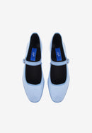 Furlanes Mary Janes - Sky Blue Linen - Femme