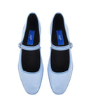 Furlanes Mary Janes - Sky Blue Linen - Femme
