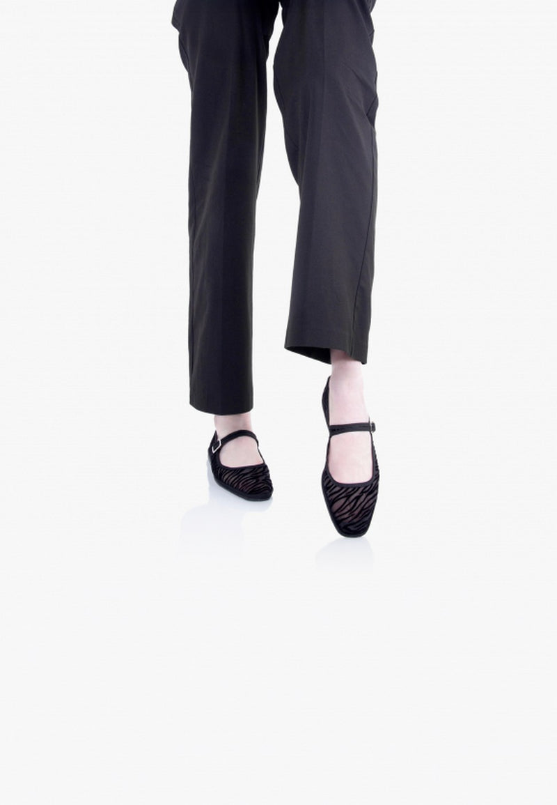 Furlanes Mary Janes - Zebra Black Mesh - Femme