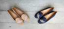 François Feather Canvas Slippers - Navy - Women