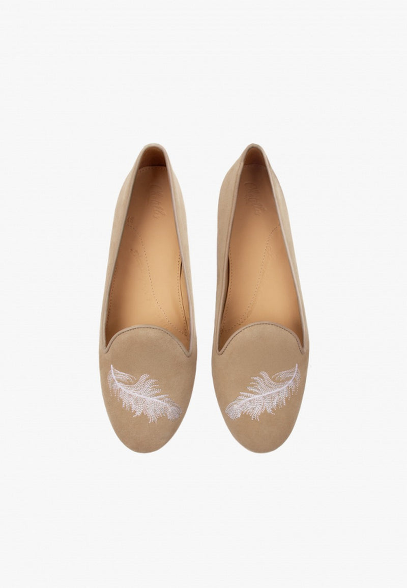 Pantuflas François Feather - Camel - Mujer