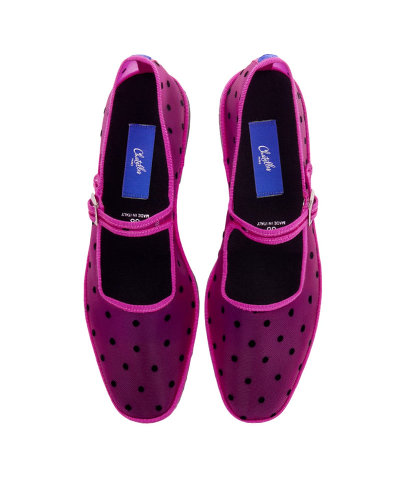 Mercedita Furlanes Lunares Fucsia Malla - Mujer