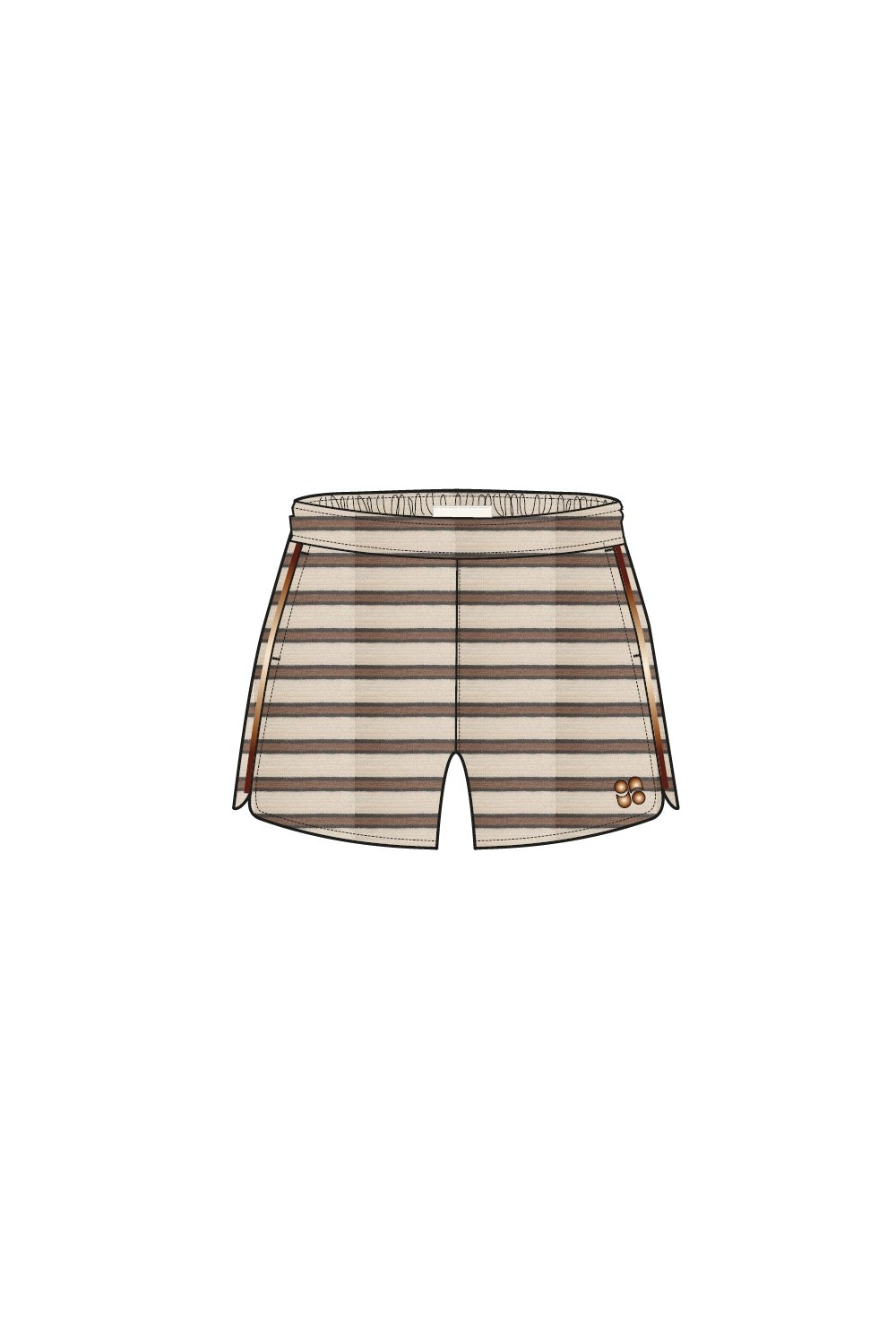 Pantalon Charlie Fluffy Rayure Chocolat