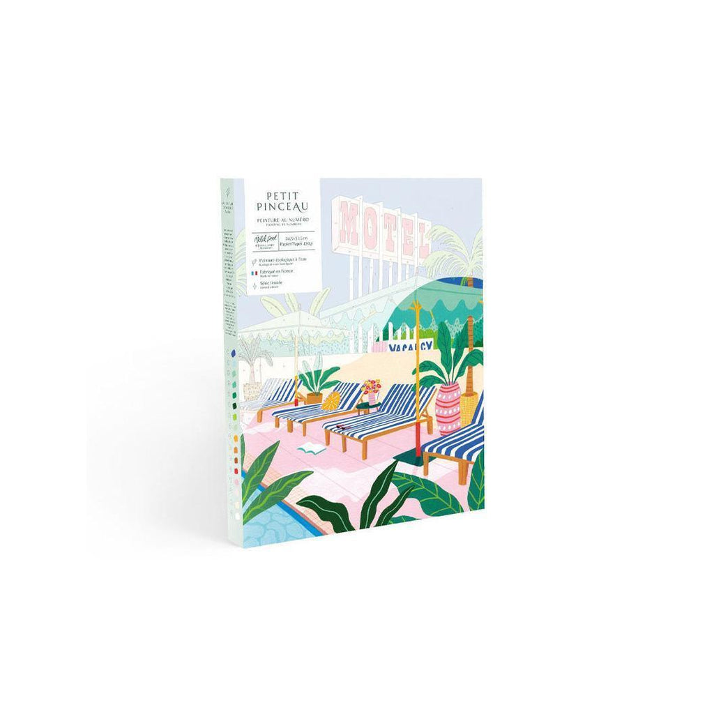 Paint By Number Set - Small Brush - The Motel Pool By Jessica Smith