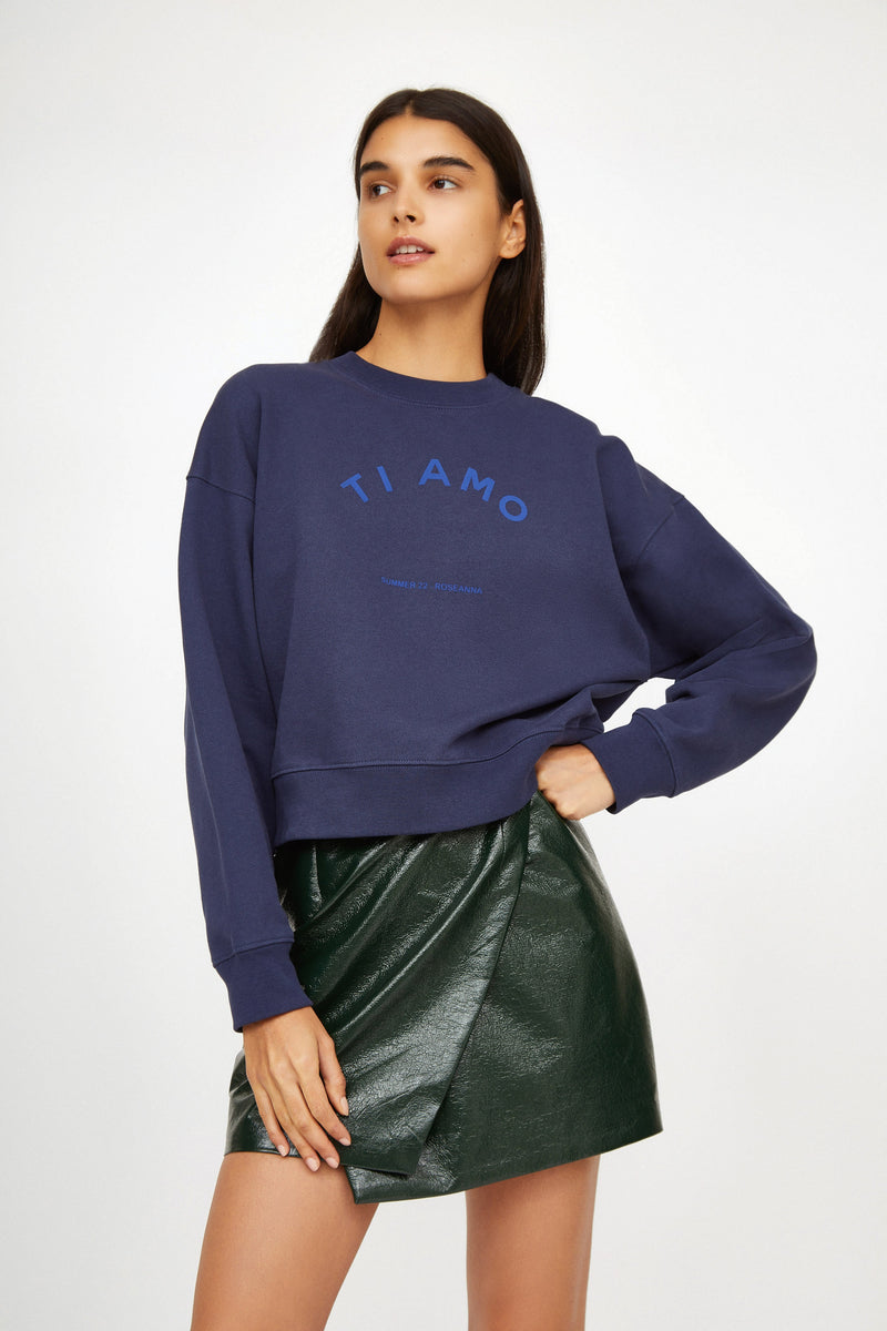 Ti Amo Fleece Sweatshirt NAVY
