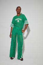Pantalon Charlie Dentelle Green Print Collège