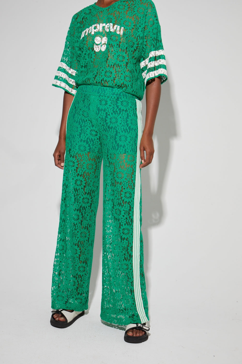 Pantalon Charlie Dentelle Green Print Collège