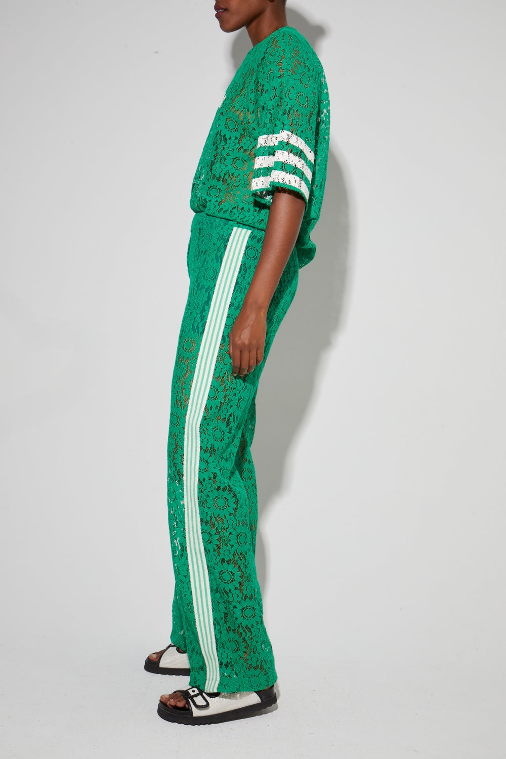 Pantalon Charlie Dentelle Green Print Collège