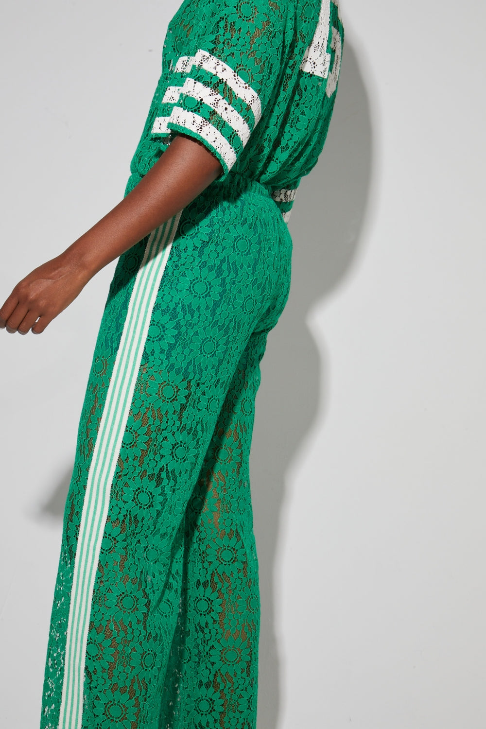 Pantalon Charlie Dentelle Green Print Collège
