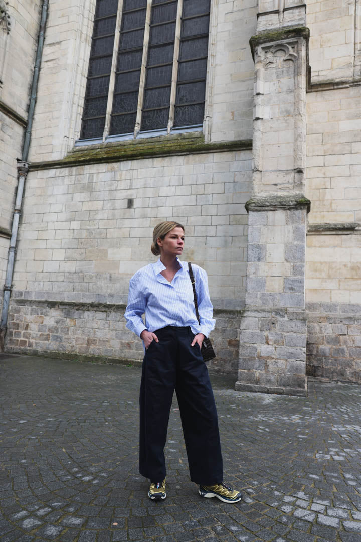 Pantalones Louis Barrel Azul Marino