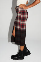 Maxi Skirt Moara Tartan Tie And Dye Fabriqué En Italie
