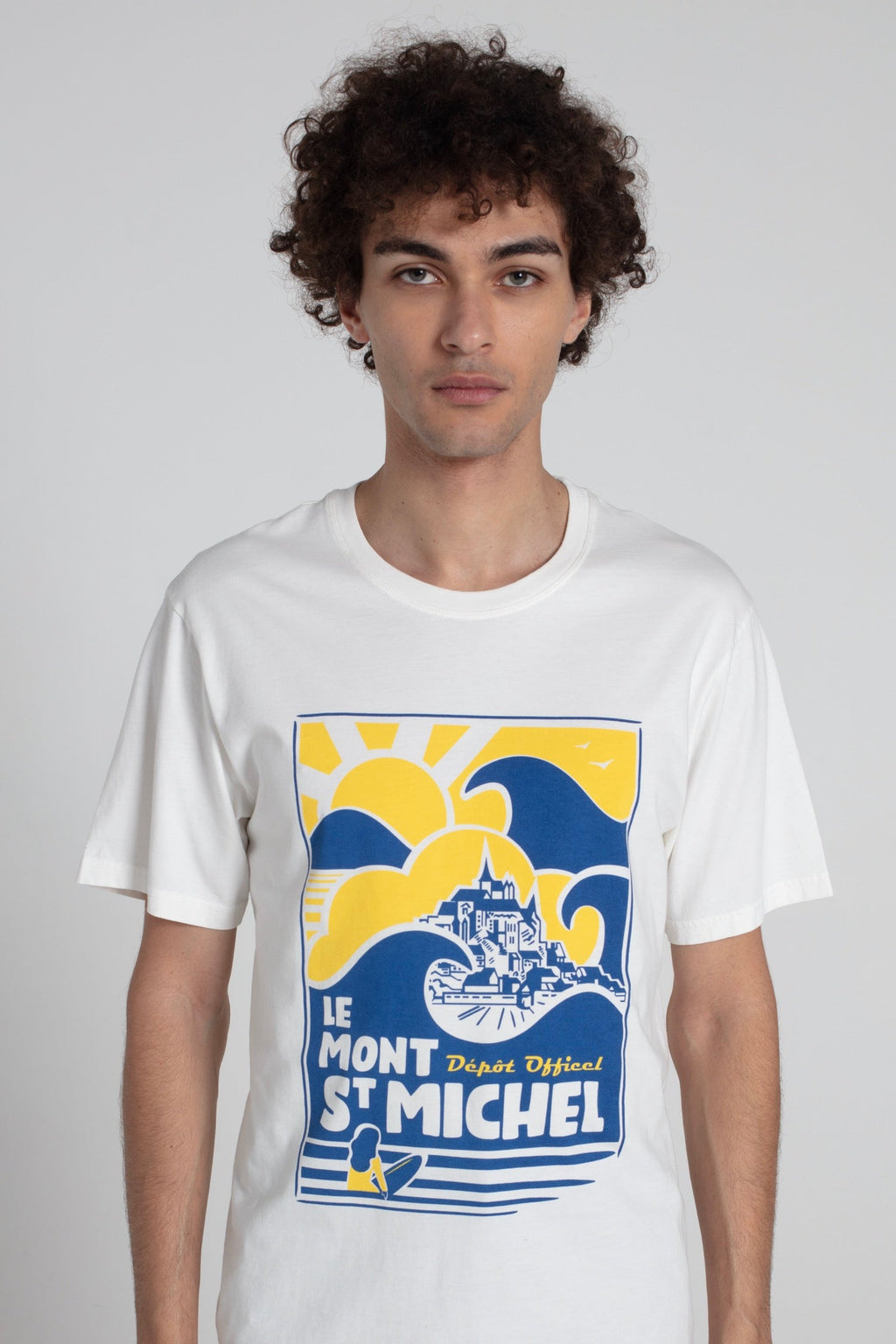 T-Shirt Imprimé Surf Timel - Jaune - Homme
