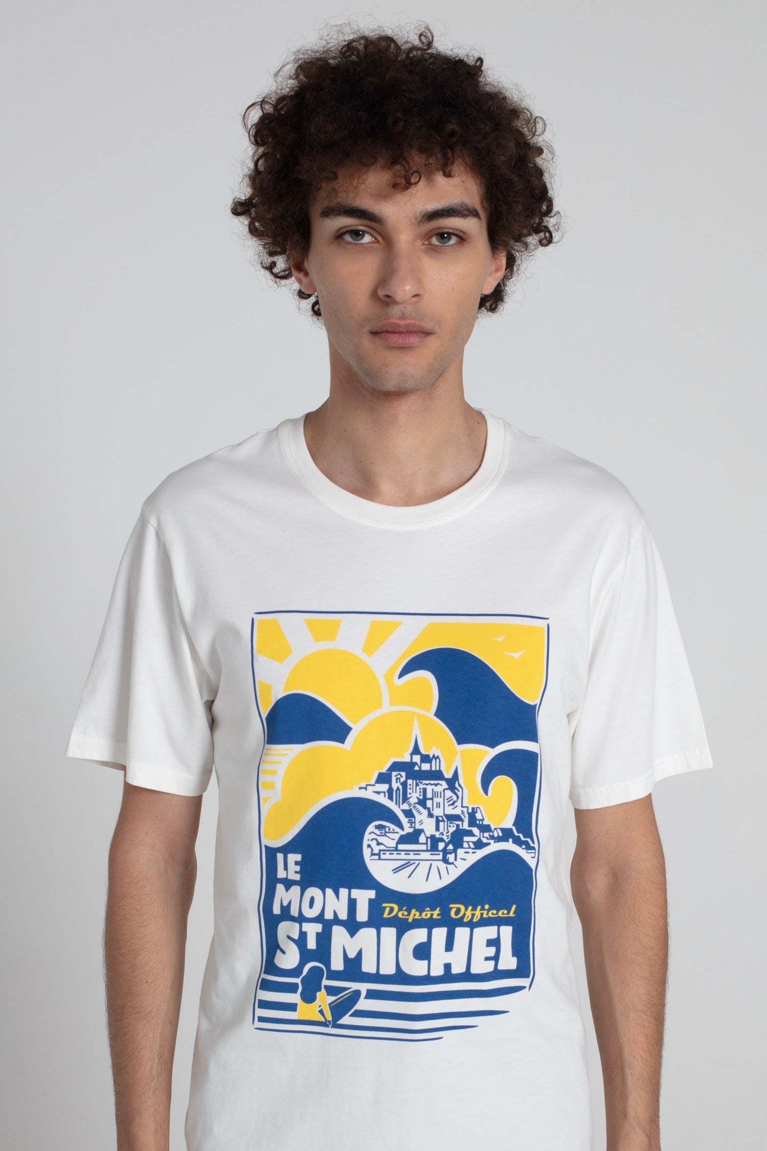 T-Shirt Imprimé Surf Timel - Jaune - Homme