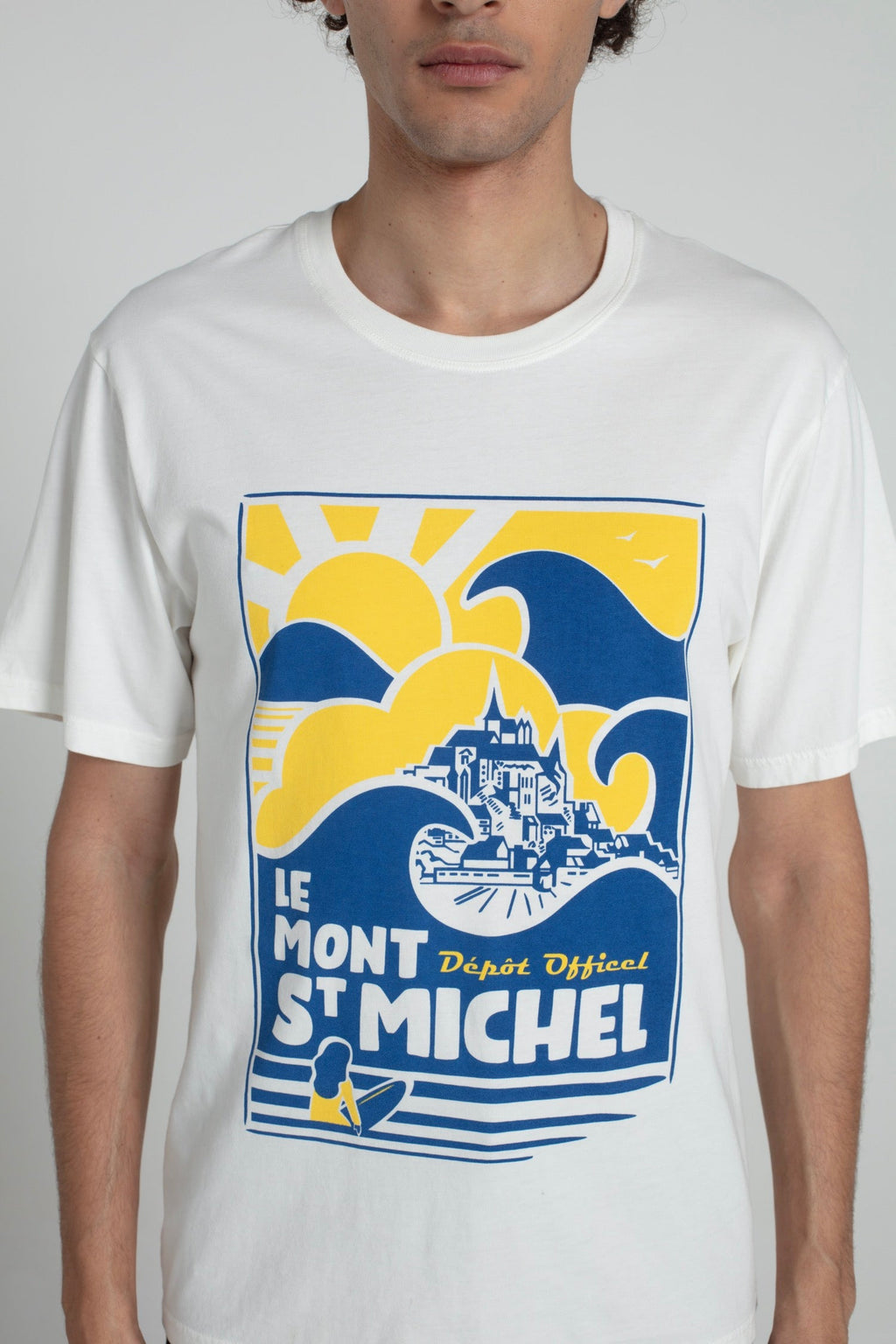 T-Shirt Imprimé Surf Timel - Jaune - Homme
