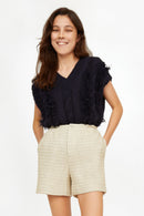 Short Laura Rafia - uni GREIGE