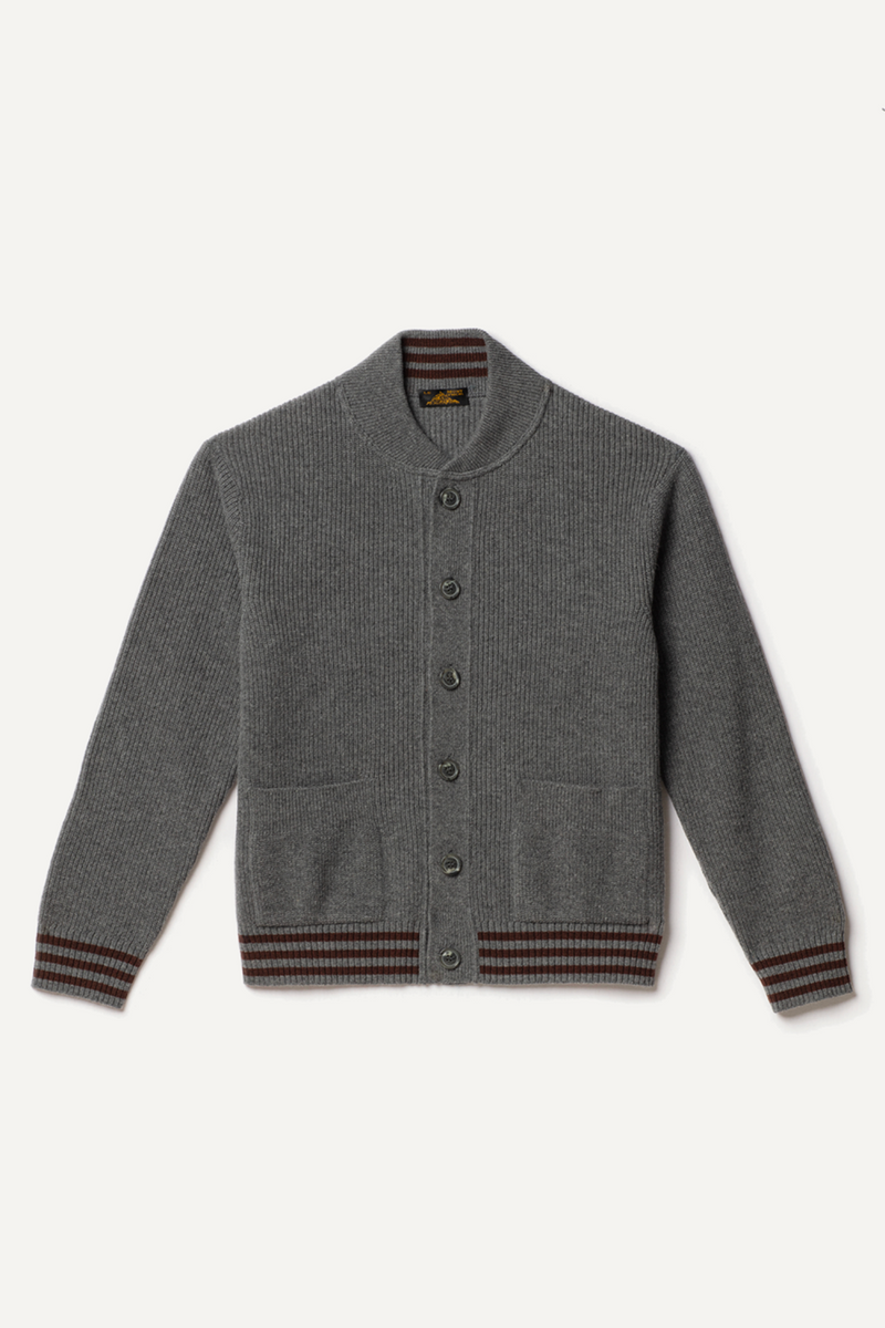 Cardigan Goldi En Laine D'Agneau - Gris - Homme