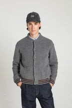 Cardigan Goldi En Laine D'Agneau - Gris - Homme